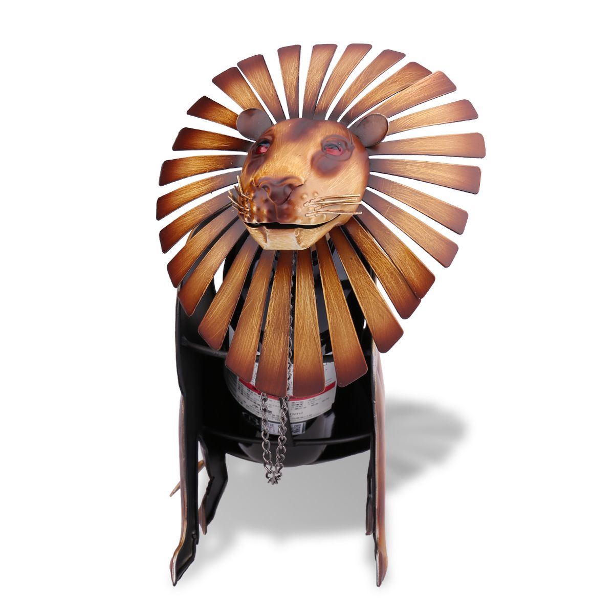 Metalen Sculptuur Leeuw Wijn Houder Wijn Fles Plank Praktische Sculptuur Woondecoratie Interieur Ambachten Keuken Bar Ornament