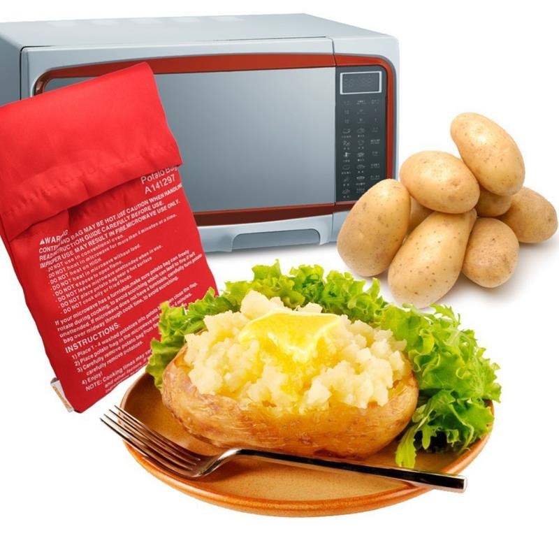 Om Te Koken Stoom Pocket Magnetron Bakken Aardappelen Tas Wasbaar Cooker Bag Quick Fast Gebakken Aardappelen Rijst Zak