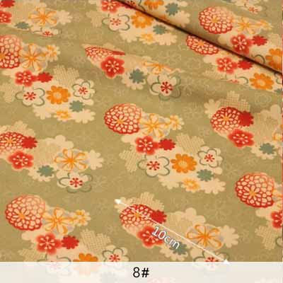Stil japansk bomuld blomstret stof symateriale til gør-det-selv kvindekjoler og tøj  ja140: 12 / 45 x 140cm(0.5 yards)