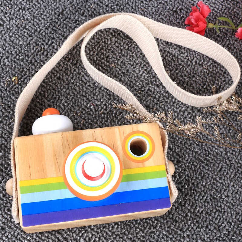 Candywood Holz Nette dekoration kamera Magic Kaleidoscope Bee Augen-effekts Pädagogisches spielzeug für Baby Kinder 2 stil