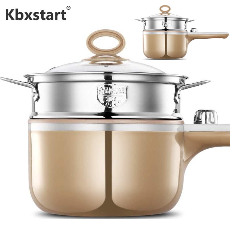 Multifunctionele elektrische kookplaat voedselverwarmer sarten electrico stoom koken bakken koekenpan koken noedels rijst soeppan elektroherd 220v