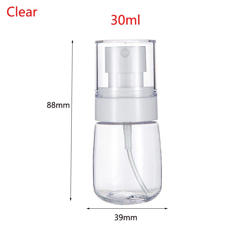 30/60/80Ml Draagbare Parfum Spray Fles Plastic Hervulbare Parfumflesjes Transparante Lege Spray Fles Cosmetische Container: Clear 30ml