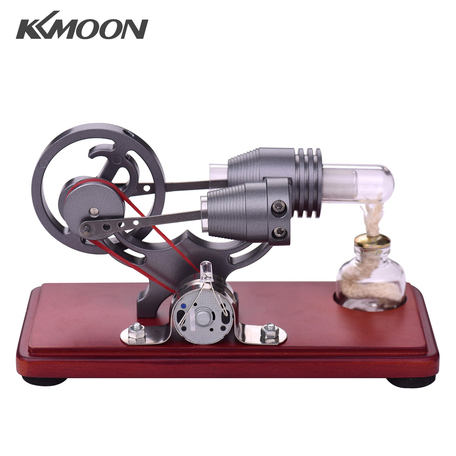 KKmoon gorące powietrze silnik stirlinga silnik w stylu retro dolar koło zamachowe projekt energia elektryczna generator z kolorowe diody doprowadziło światło