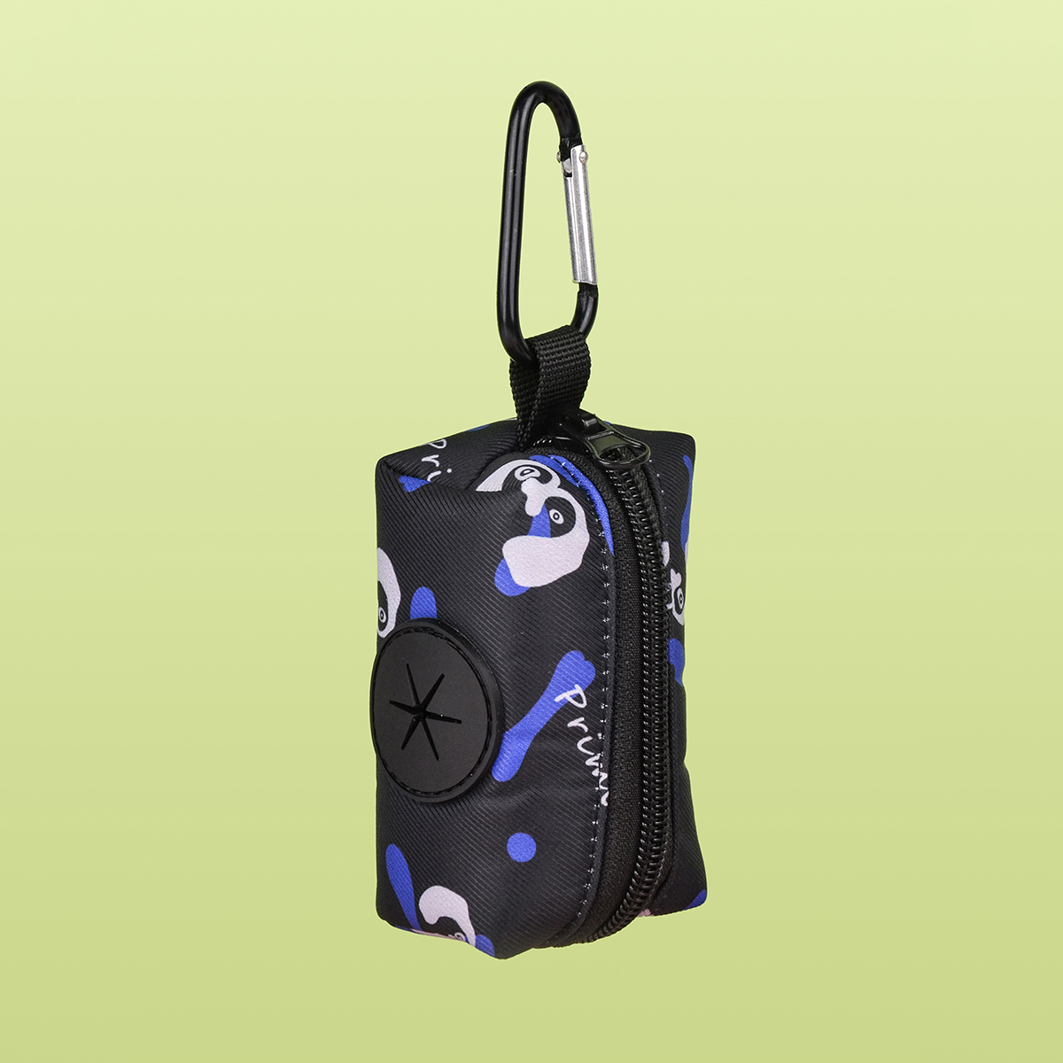 Support de sac de caca pour chien, imprimé arc-en-ciel, à la , pour fixation de laisse de chien (sans sac de caca ni laisse): Black