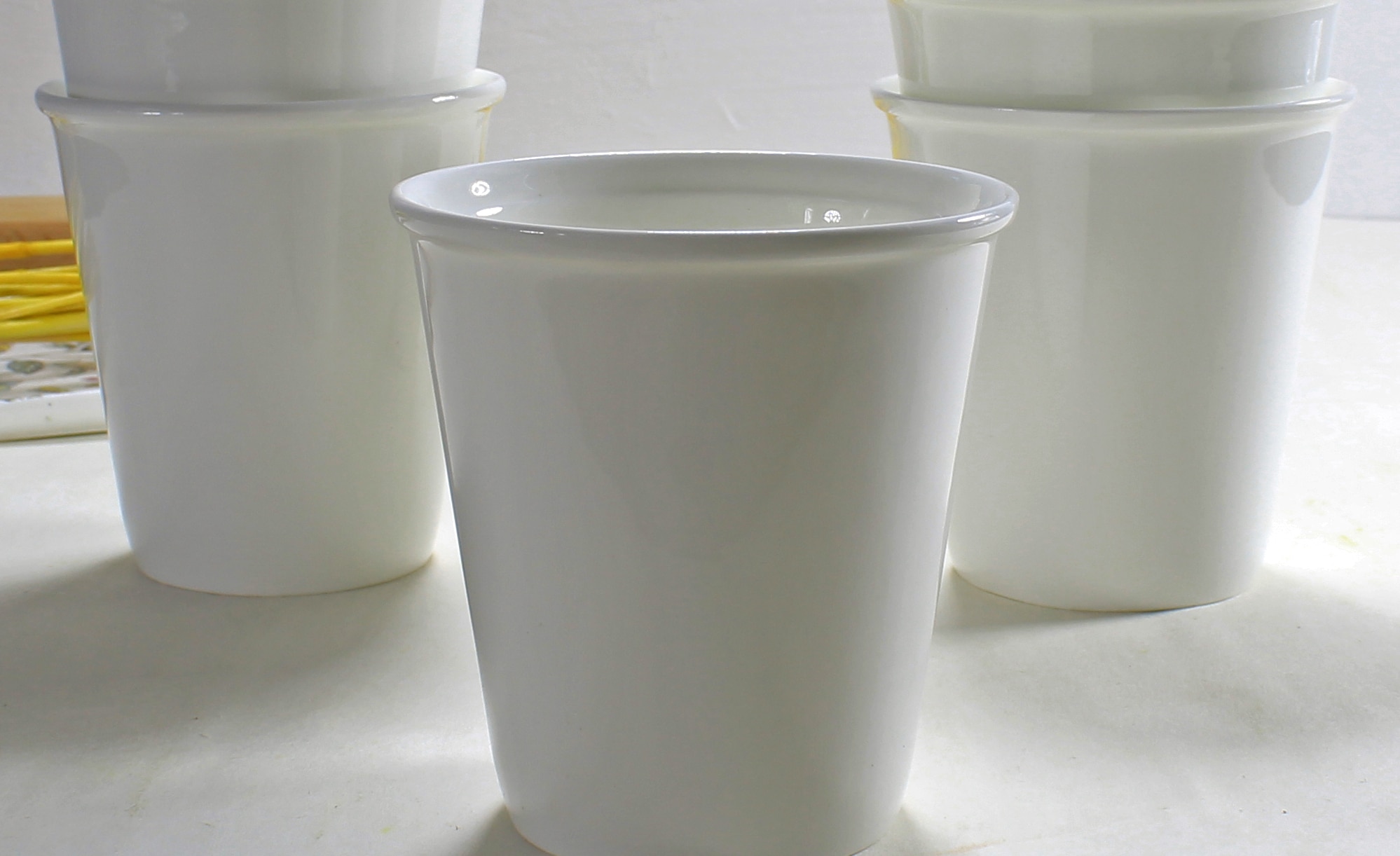 Tasse à café nespressp en porcelaine, petit gobelet en céramique blanc uni, tasse de voyage pour café tazas, verre à shot, 200ML,8 pièces/lot