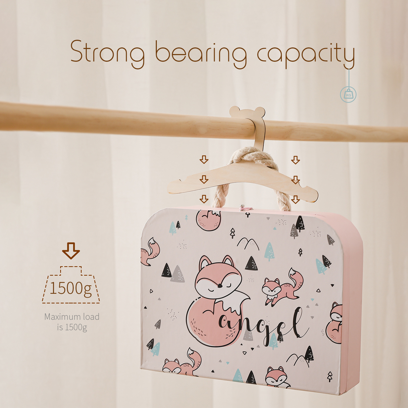 Mini cintre en bois pour vêtements de bébé, 5/10 pièces, , décor pour chambre de princesse, chambre de petite fille, pour enfants