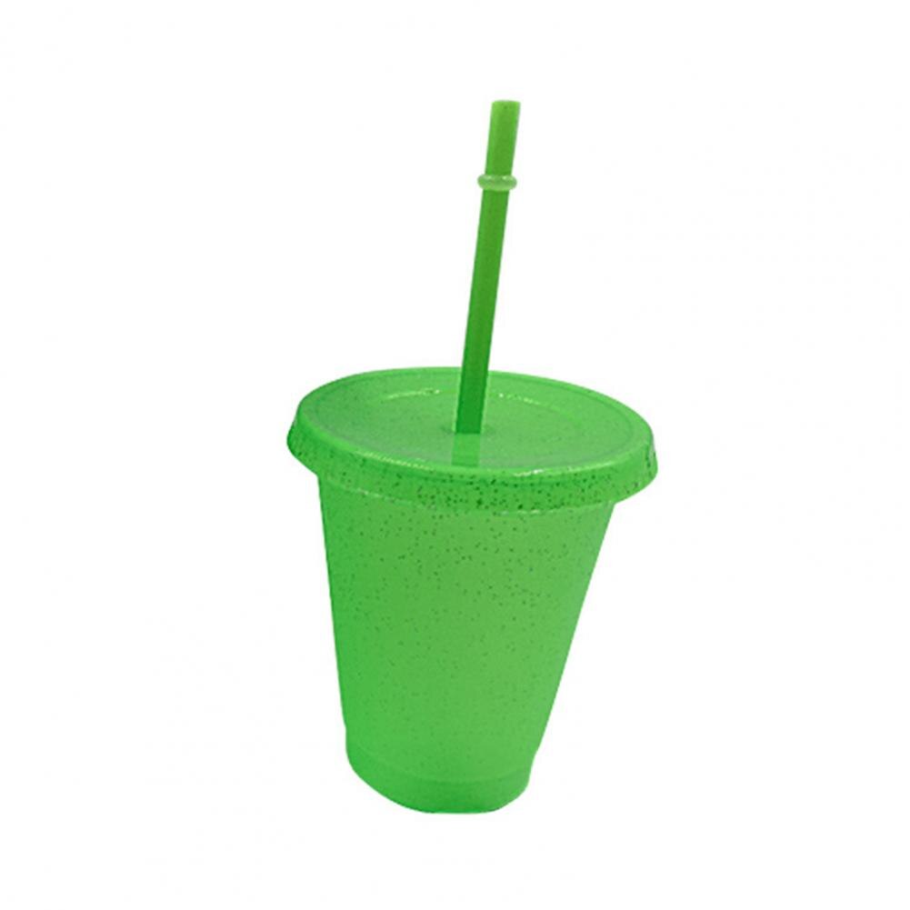 Green Portable Water Bottle Reusable High-capacity PP Straw Green Drinking Tumbler Cup for Office Students Kitchen Products