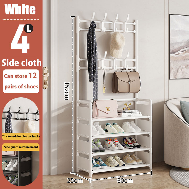 Zapatero de varios niveles, organizador de suelo, gabinete de almacenamiento para zapatillas, sombreros, abrigos, dormitorio, hogar, multifuncional, ahorro de espacio