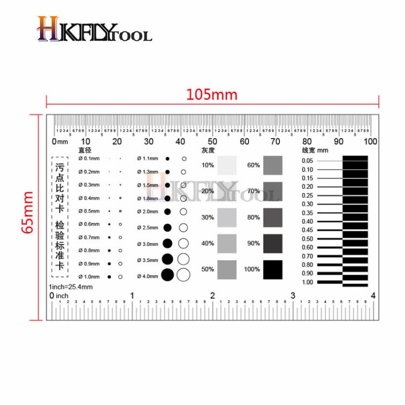 Soft Ruler Microscope Micrometer Calibration Slide Line Width Particle Diameter Measurement Tool High Precision Film Point Gauge: Type 3