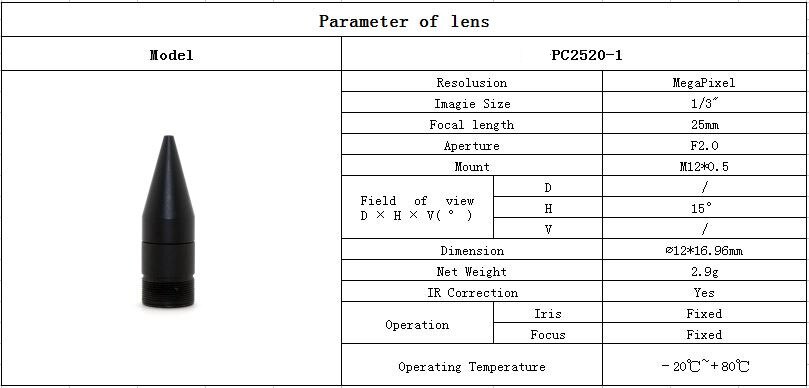 Metal Pinhple 25mm lens wide angel cctv Security lens cctv CCD/CMOS Camera