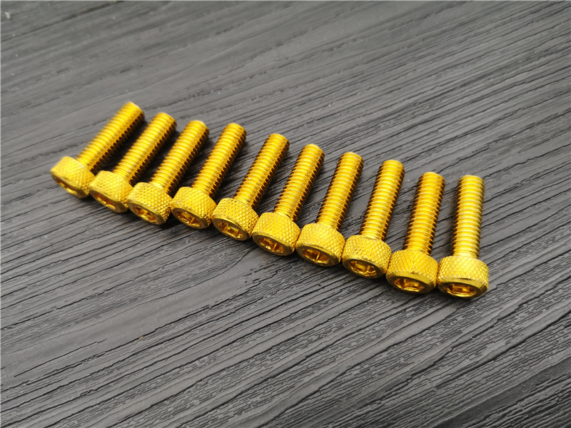 M6 x20mm 10pcs Aluminum Hex Socket Cap Head Screws Repair Tool M6 Socket Cap Screw Titanium Ti Bolt moto fixing Nuts Bolts: Gold