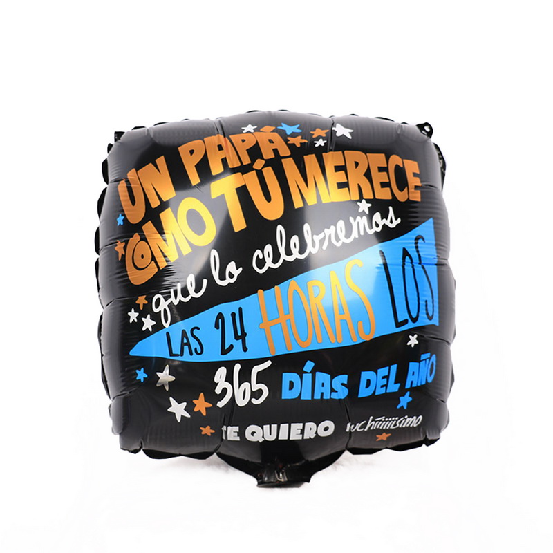 Ballons à hélium pour fête des pères, 18 pouces, espagnol, à feuille, décoration de fête: 16