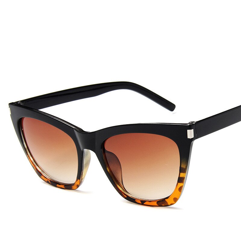 Vrouwelijke Vintage Zonnebril Vrouwen/Mannen Cat Eye Luxe Zonnebril Classic Shopping Lady Black Leopard Oculos De Sol UV400