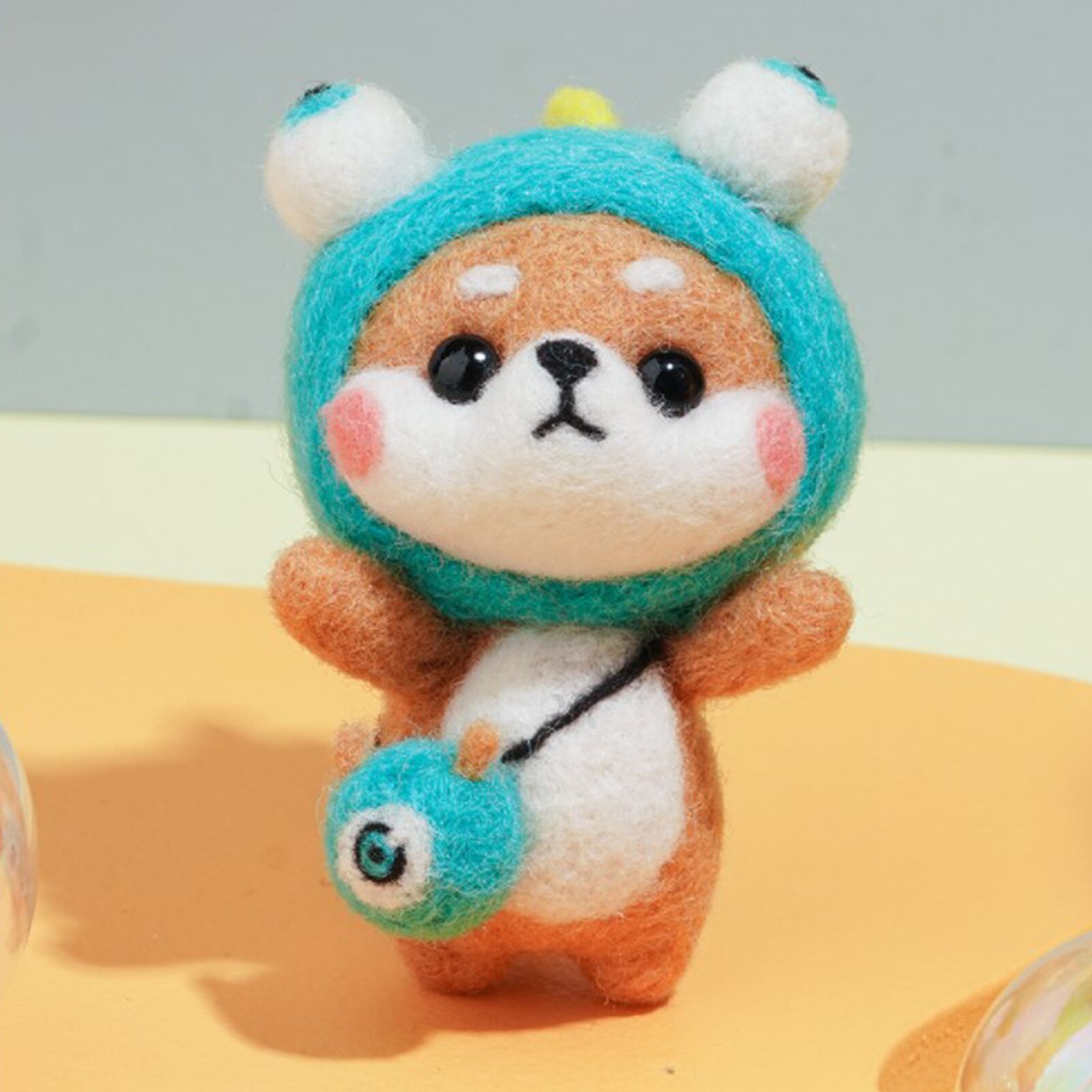 Needle Felting Kit Beginner Wool Felting Kit Wool Needle Felting DIY Beginners Kit DIY Dog Wool Felting Cute Animal As