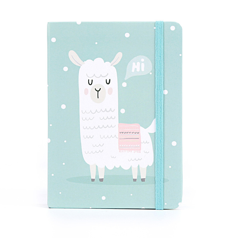 A7 bleu clair belle bande dessinée bébé alpaga cahier quotidien pour enfants bloc-notes mignon papeterie bureau fournitures scolaires: 1
