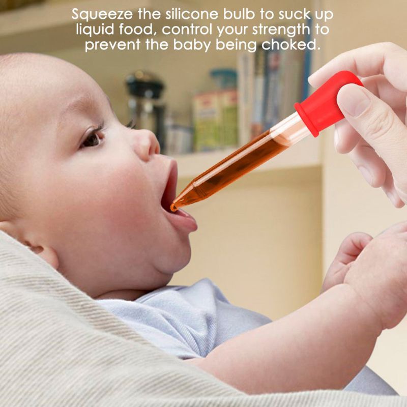8 stk baby dråber medicin feeder barn medicin enhed silikone pipette flydende mad dråber spædbarn redskaber 5ml