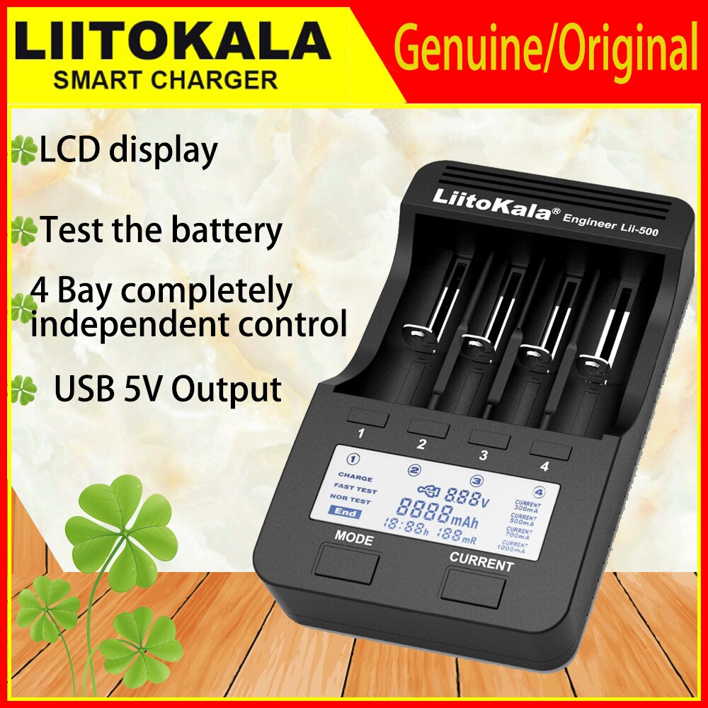 Liitokala Lii-500 Lii-402 battery charger Lii-202 Lii-100 Lii-400 18650 charger for 26650 21700 18650 18350 14500 AA AAA battery