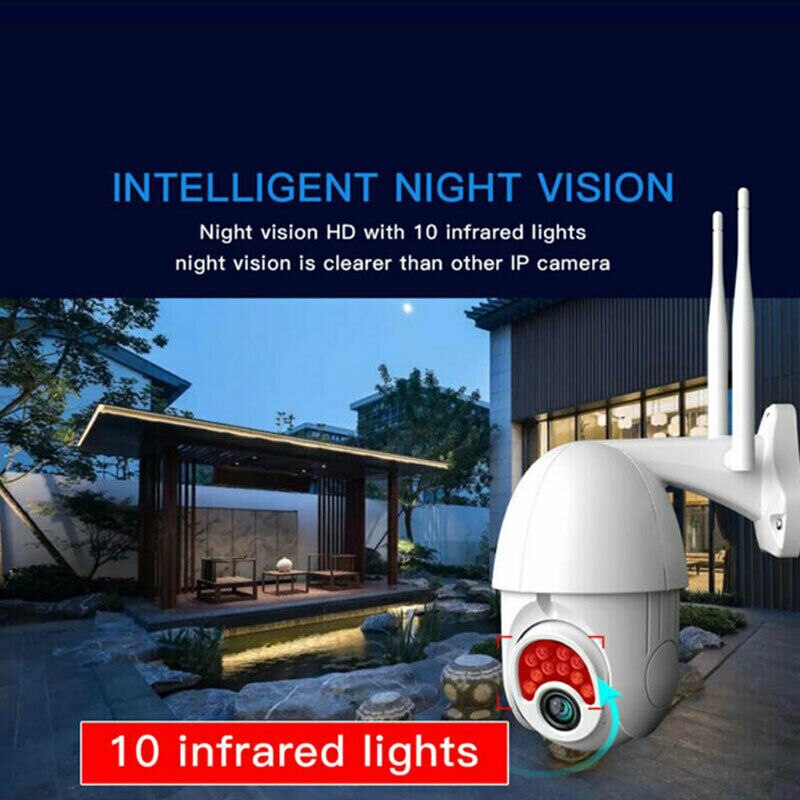 1080P 10 Led Wifi Ip Security Camera Draadloze Outdoor Hd Home Ptz Ir Cam Ir Camera Draadloze Wifi Ptz home Security