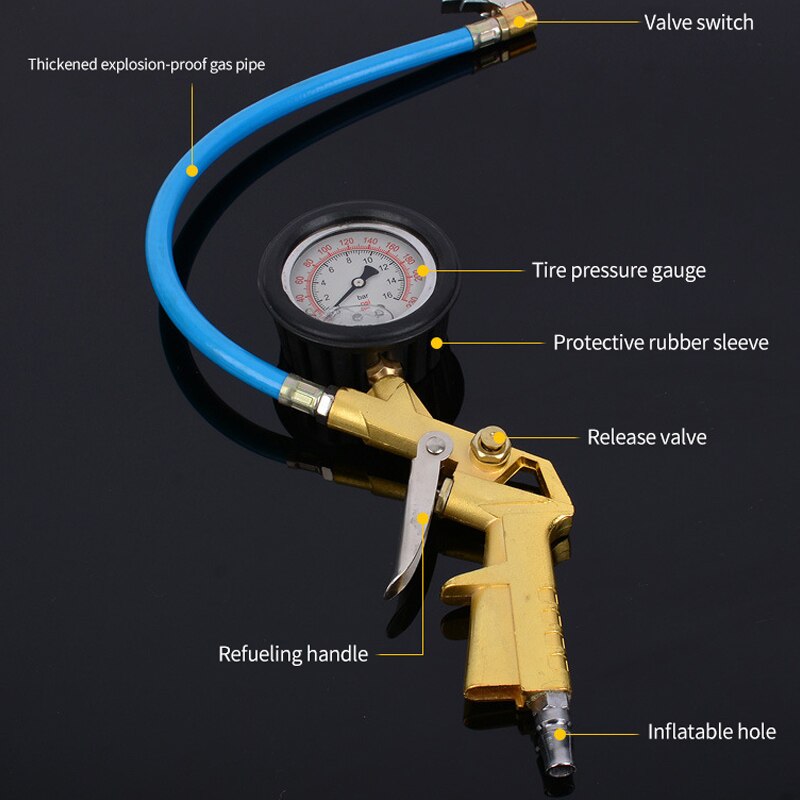 High-precision Tire Pressure Test Tool Electronic Digital Display Car Tire Pressure Gauge Precision Pressure Measurement Tool