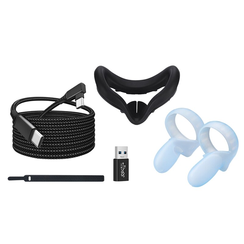 Voor Oculus Quest 2 Accessoires, Vr Bril Unisex Vr Handvat Bescherming Set Voor Oculus Quest 2 Siliconen Cover