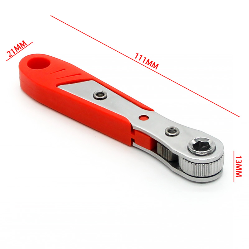 1PC Mini Ratchet Wrench Hexagon Torx Bidirectional Control for Single/Double Head Screwdriver Drill Bits Tool 1/4"(6.35mm)