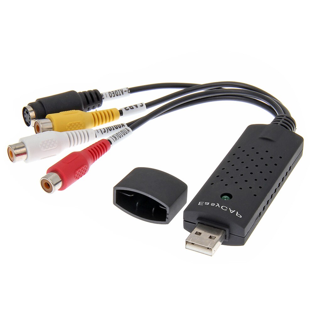1pc USB 2.0 Video For TV DVD VHS Capture Adapter Usb Adapter Converter Audio Video PC Cables