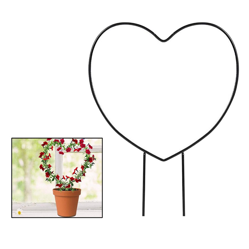 Metal Vine Climbing Plant Ivy Flower Trellis Potted Plants Planter Indoor: Heart-shaped