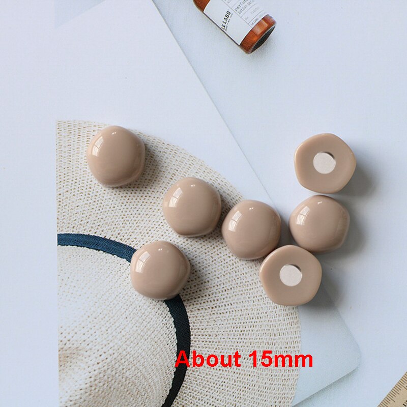 10 stk søte kjøleskapsmagneter 15mm små kjøleskapsklistremerker morandi fargerik magnet for kjøleskap suvenir hjemmeinnredning: 10 stk grå