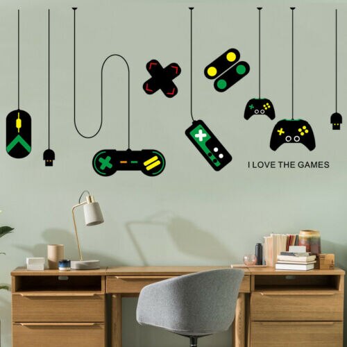Gamer Console Joystick Muursticker Jongen Meisje Video Game Slaapkamer Room Decor Decal