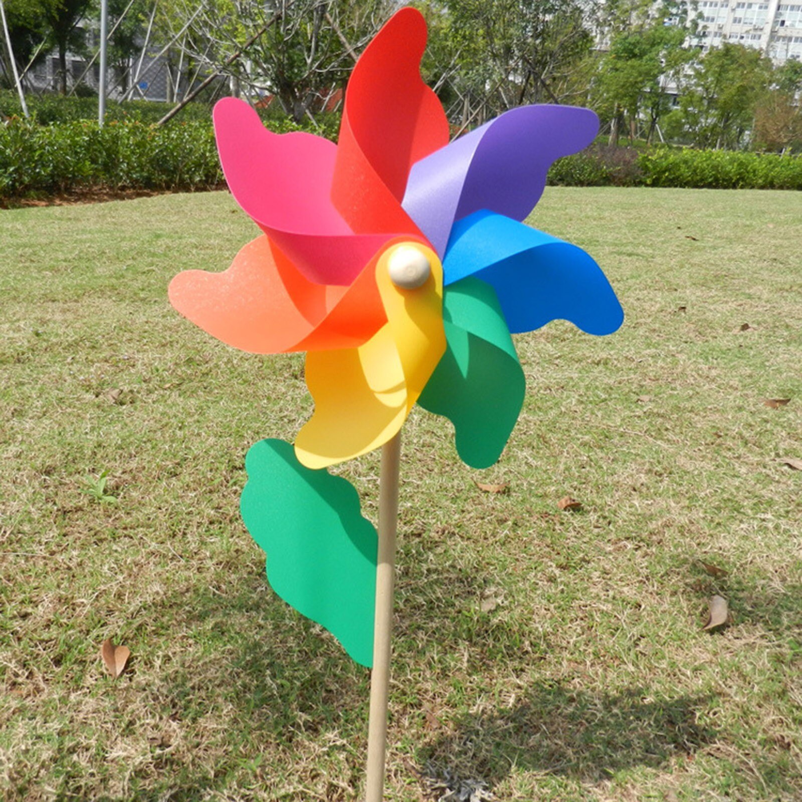 5 pcs DIY Multicolour Windmill Garden Lawn Windmill Decoration Garden Decoration Outdoor Children Playing In The Garden Wind