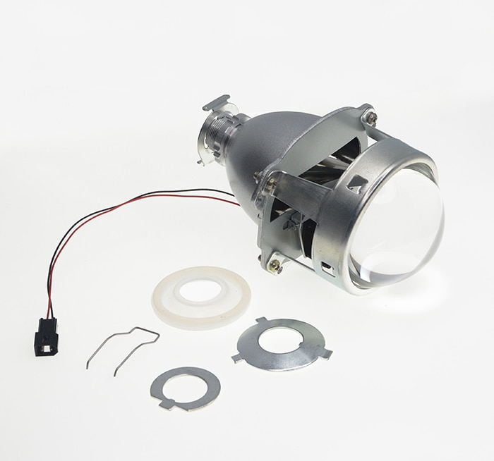 DS Universal 3 pulgadas WST, proyector de Faro, lente H4 H7, enchufe para bricolaje, lámpara de reequipamiento para motocicleta, Bombilla HID de luz alta y baja
