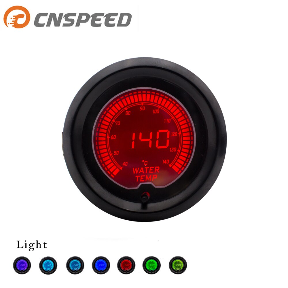 2 " 52mm evo 7 farve lcd 40-140 grader celsius vand temperatur meter vand temperatur meter med sensor & sensor adapter