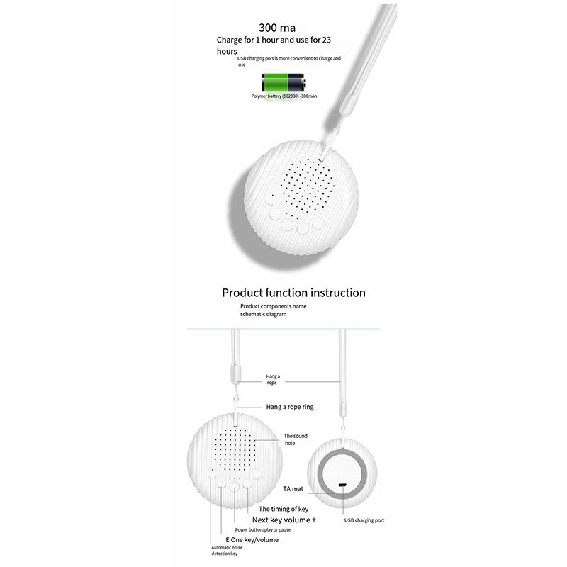 White Noise Machine For Babies Sleep Infant Newborn Sound Sleep With 10 Natural Sound Speaker White Noise Baby Kids Home