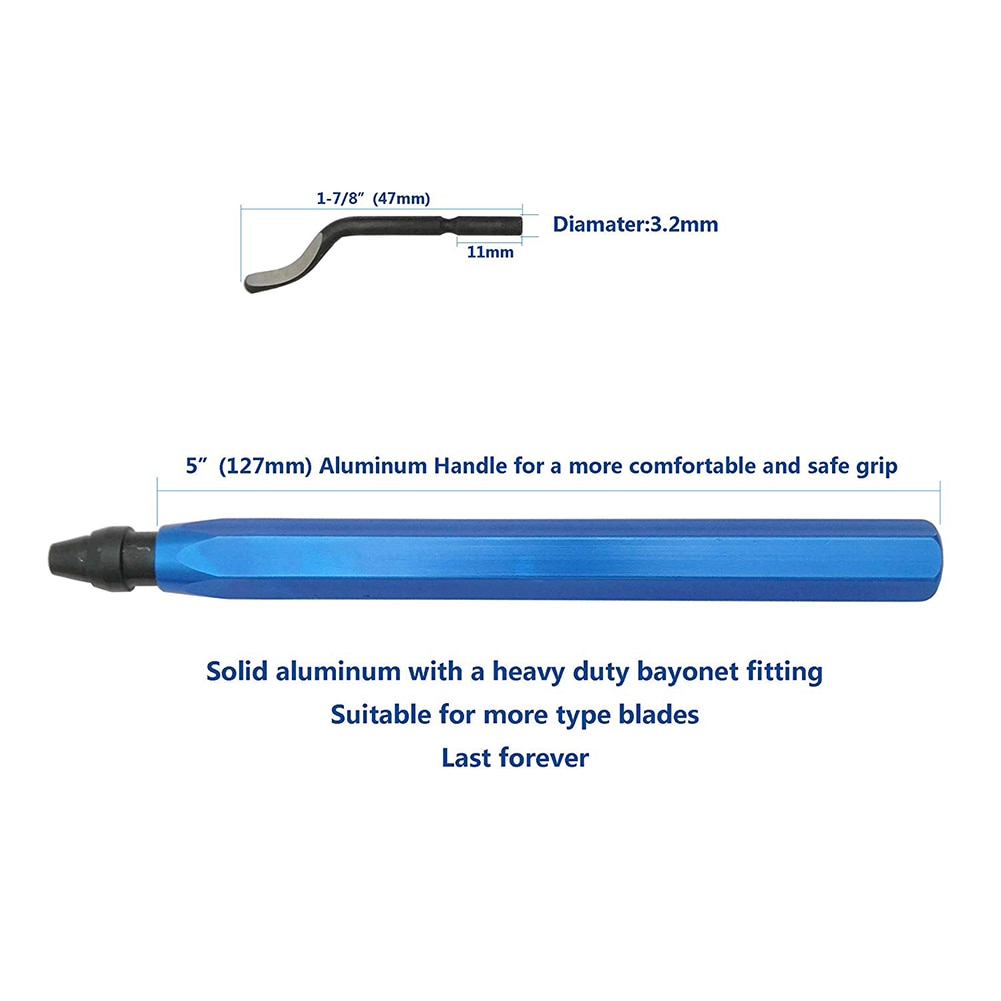1PC Metal Repair Deburring Tool Handle Bit Rotary Deburr Blades Remove Burr from Wood Aluminum Copper Brass Plastic Pipes