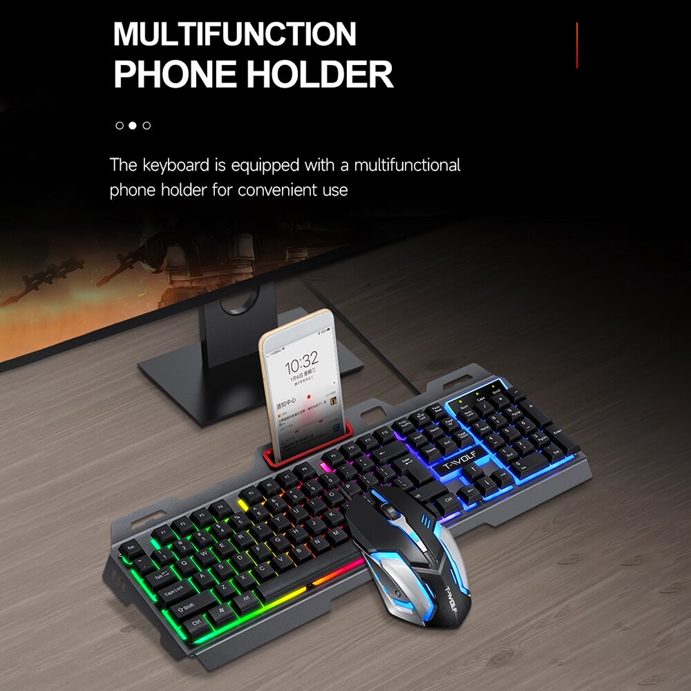 Tf600 Keyboard T-WOLF TF-600 Wired Keyboard Mouse Combo 104 Keys ... – Grandado
