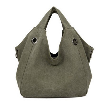 Didabear dames canvas tote handtassen dames #39 ;s grote boodschappentas tassen bolsos mujer femme sac a main voor meisjes reizen: Legergroen