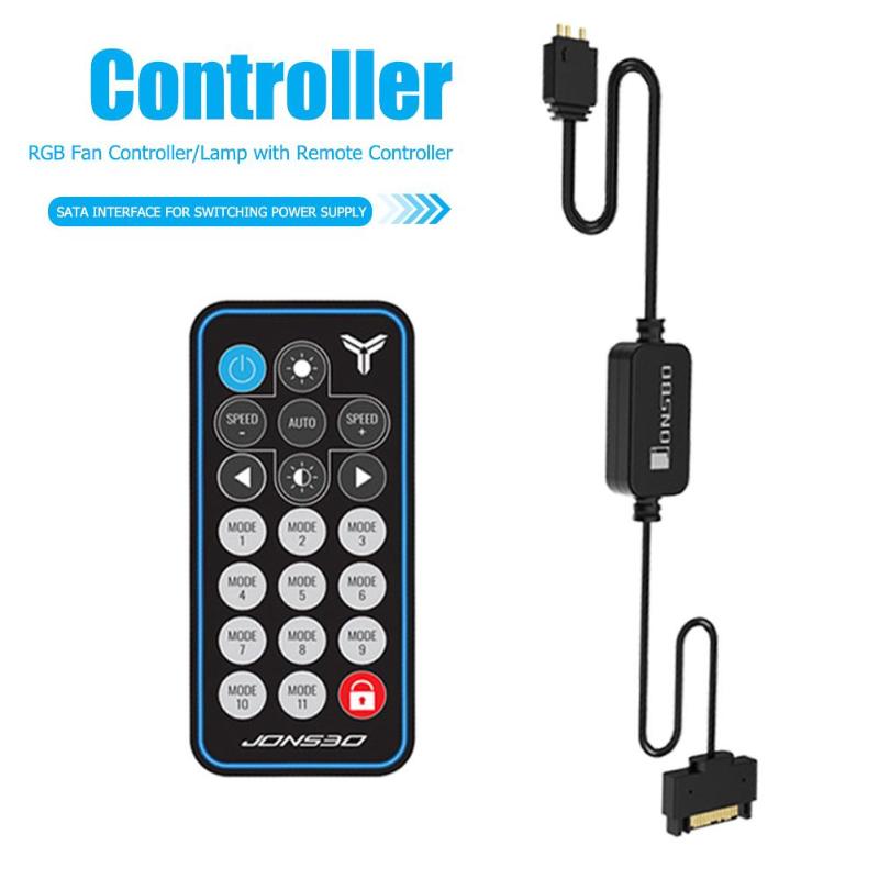 Jonsbo AURA RGB Controller Remote Control 5V 3Pin SATA Power Supply Memory LED Cool Light Stripe Symphony Edition for PC Case