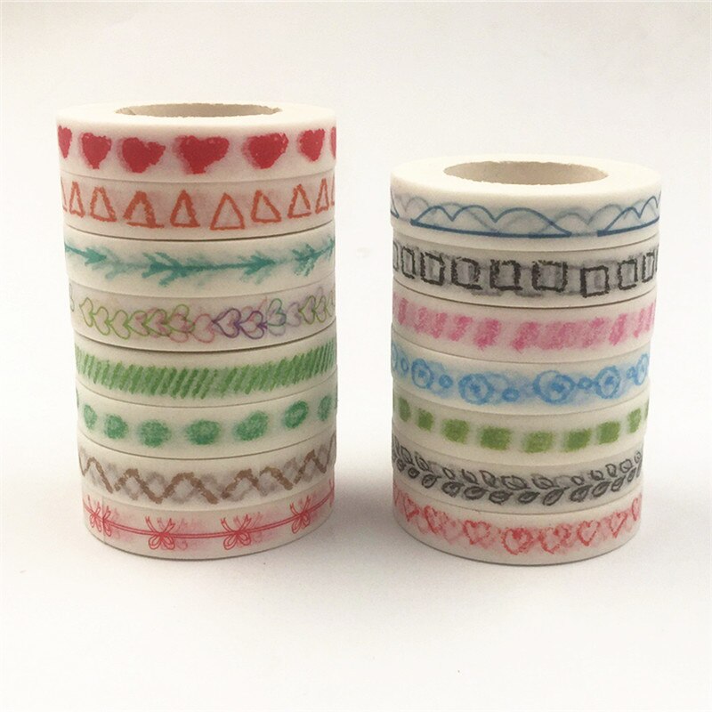 Basic pattern Decorative Adhesive Tape Masking Washi Tape DIY Scrapbooking Sticker Label School Office Supply