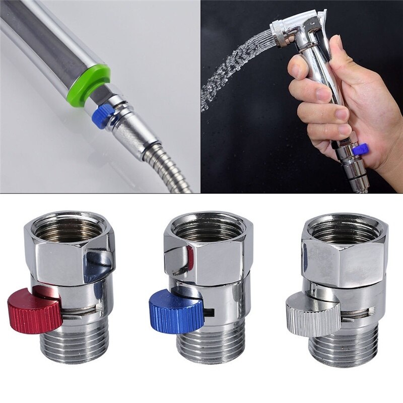 Bathroom Shower Brass Junction Water Flow Control Valve Straight-through Shut-off Angle Valve Bath Water Tap Accessory