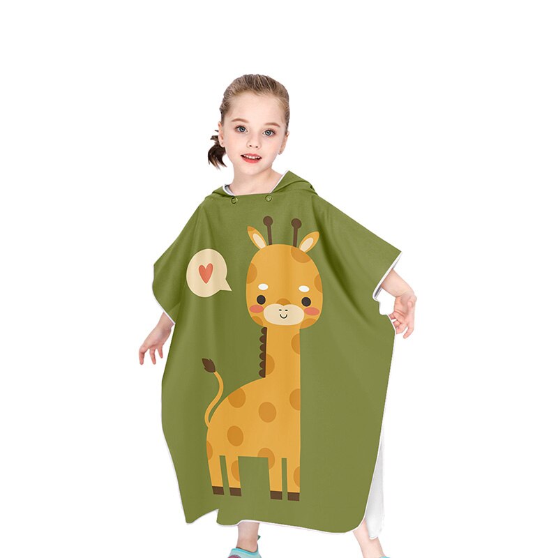 Cartoon Gedrukt Microfiber Surf Wetsuit Veranderende Met Kap Handdoek Poncho Robe Hooded Licht Gewicht Kids Strand Zwemmen Gewaad Handdoek: 13B