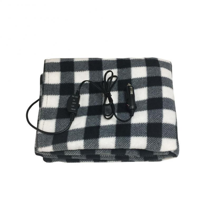 145*100cm 12V Electric Heated Fleece Cosy Heater Warm Winter Blanket Cover Car Trip Car Accessories Car Travel Bed Blanket
