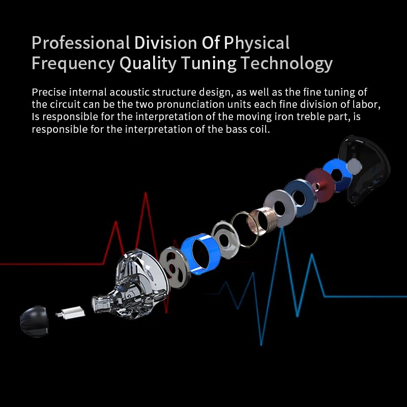KZ ZST-auriculares intrauditivos con Cable desmontable, cascos con cancelación de ruido, HiFi, música, deporte, juego, teléfono
