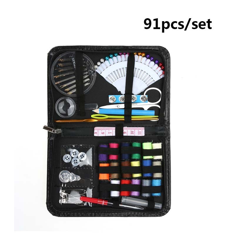 Sewing Kits Portable DIY Multi-function Sewing Box Set for Hand Knitting Quilting Stitching Embroidery Thread Sewing Accessories: B