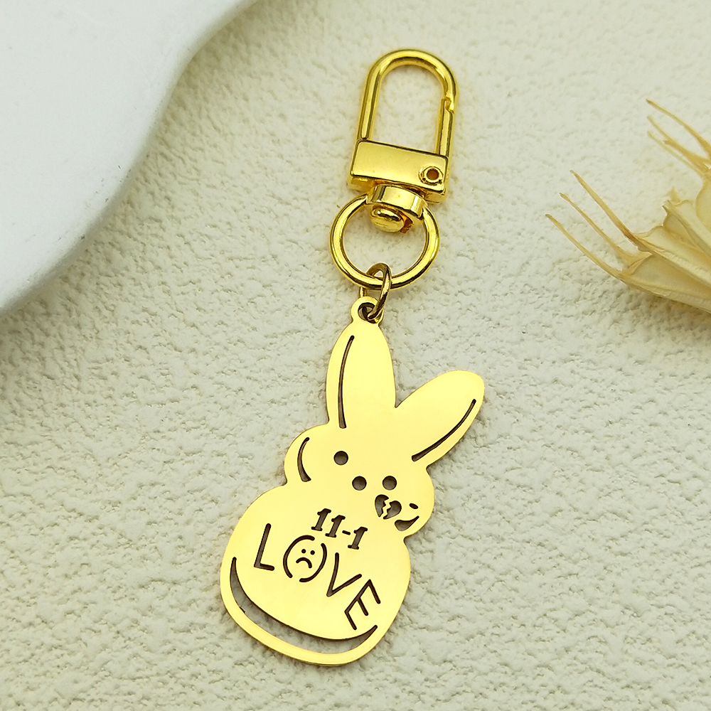 Kpop Lil Peep Rabbit Sad for Love Couple Pendant Necklace for Women Men Stainless Steel Music R.I.P Chain Jewelry Collar Fans: Blue Zinc Plated