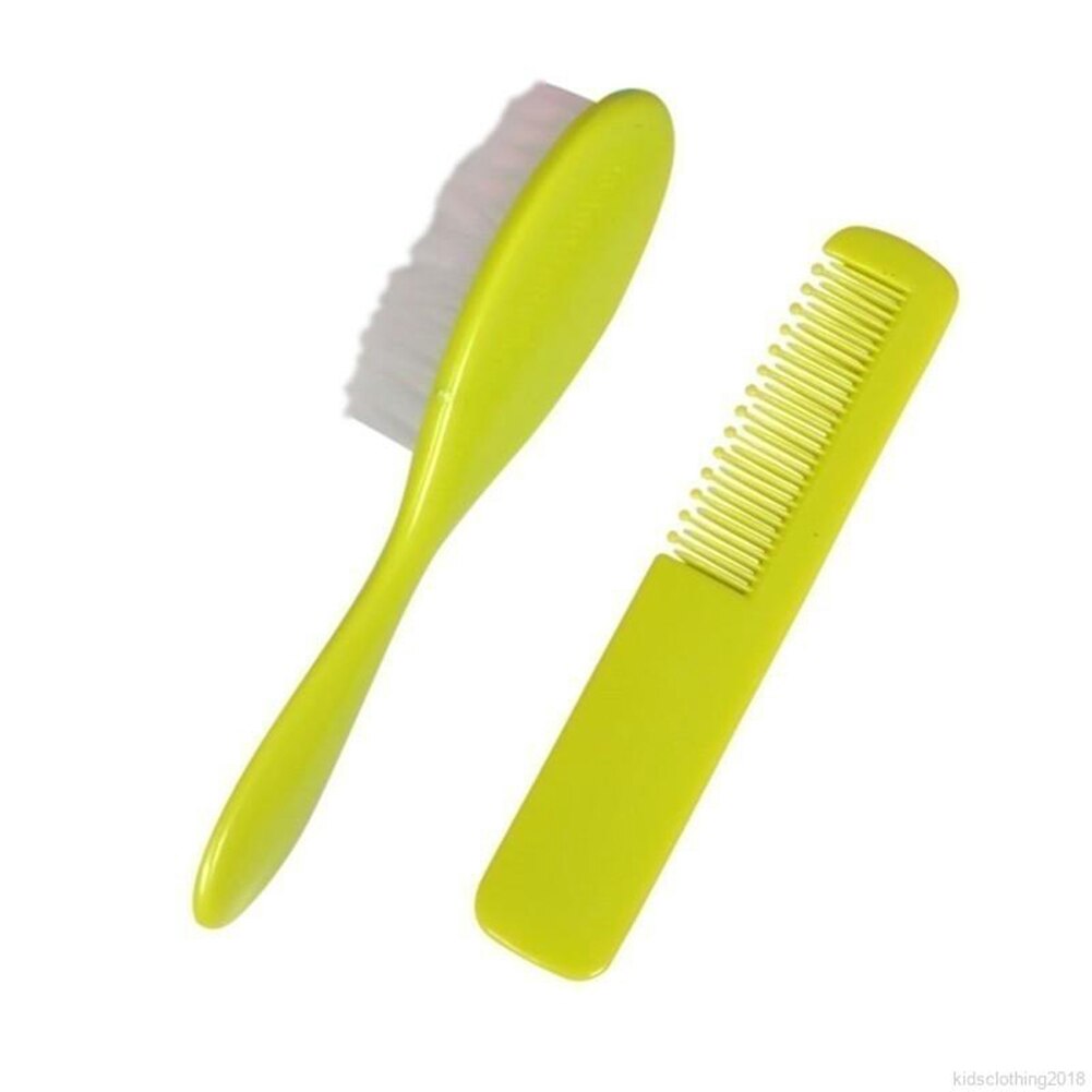 Baby Care Pure Baby Wooden Brush Comb Brush Baby Hairbrush Newborn Hair Brush Infant Comb Head Massager: Green