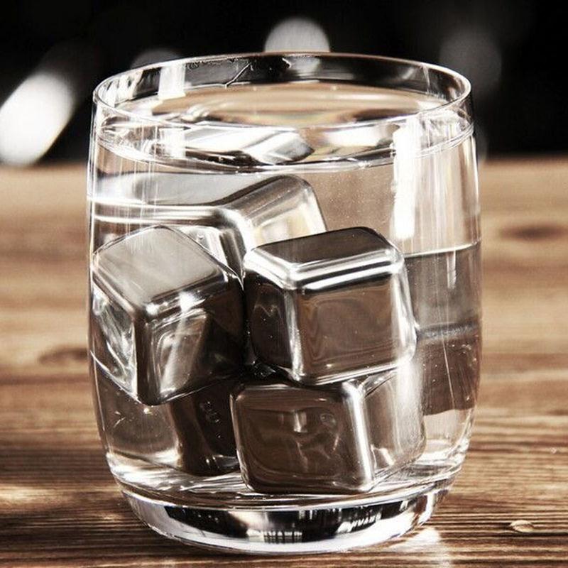 Ijsblokjes Whisky Ijsblokjes 1X1X1 Inch Rvs Herbruikbare Chillers Steen Drinken Gezondheid Party