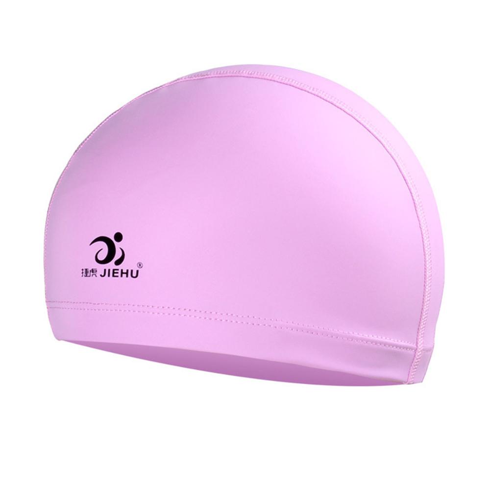 Bonnet de natation étanche pour hommes et femmes adultes, protection des oreilles, cheveux longs, chapeau de piscine, sport, taille libre: Rose