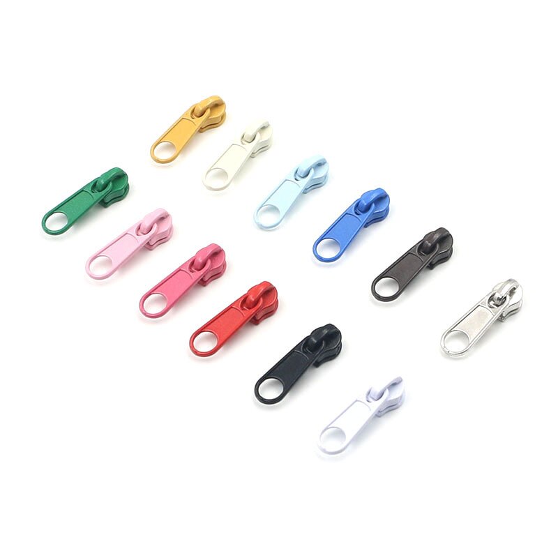 20 stk 3#  nylon glidelås trekk metall glidelås glidere 25 farger glidelås hode til reparasjon pute quilt sengetøy bag og koffert tilbehør