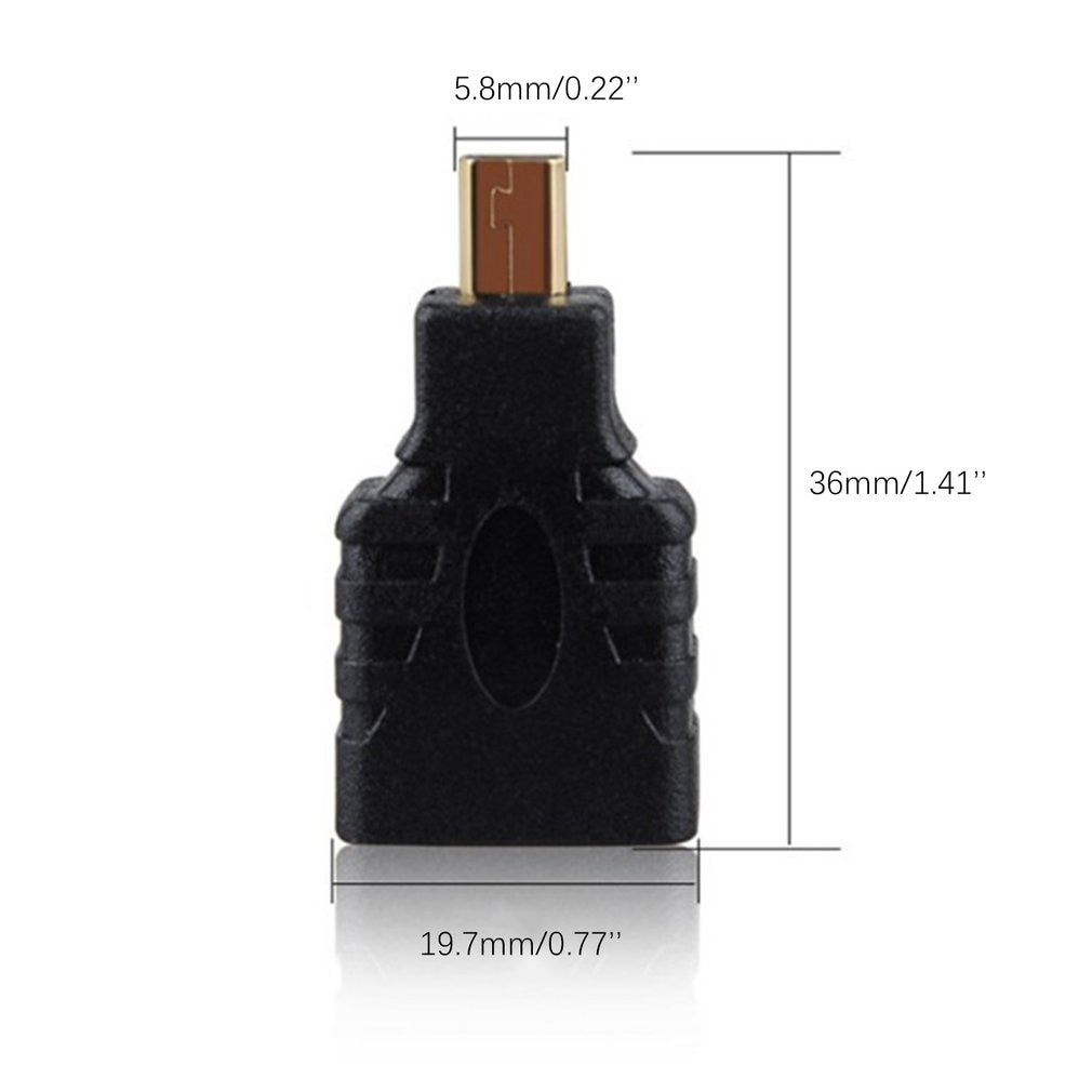 Micro-HDMI to HDMI Adapter Gold-Plated 1080P Micro HDMI Male To Standard HDMI For Raspberry Pi 4 Model B model