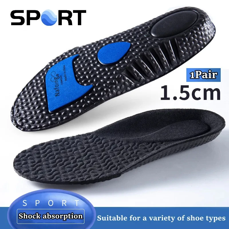 1 Paar Höhe erhöhen Einlegesohlen Männer Frauen Eva Sport Stoß dämpfung Schuhe Einlegesohle für Fuß gewölbe Unterstützung ortho pä dische Schuh polster: green / 5